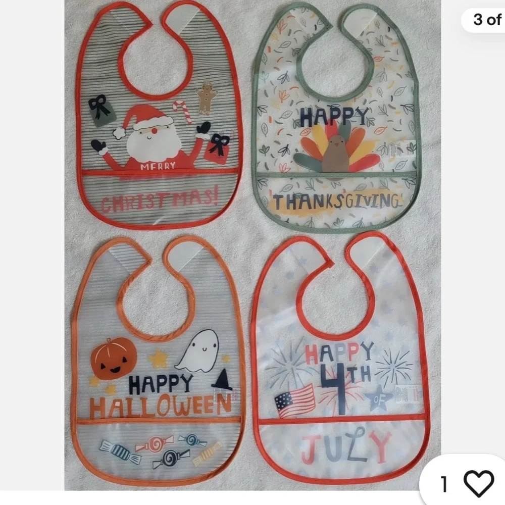 NWT pack of 10 CHICK PEA Baby Bibs,